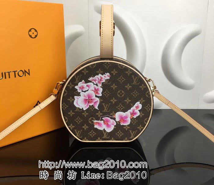 路易威登LV頂級原單PETITEBOITECHAPEAU手袋 M43515經典圓形斜挎包 YDH1478